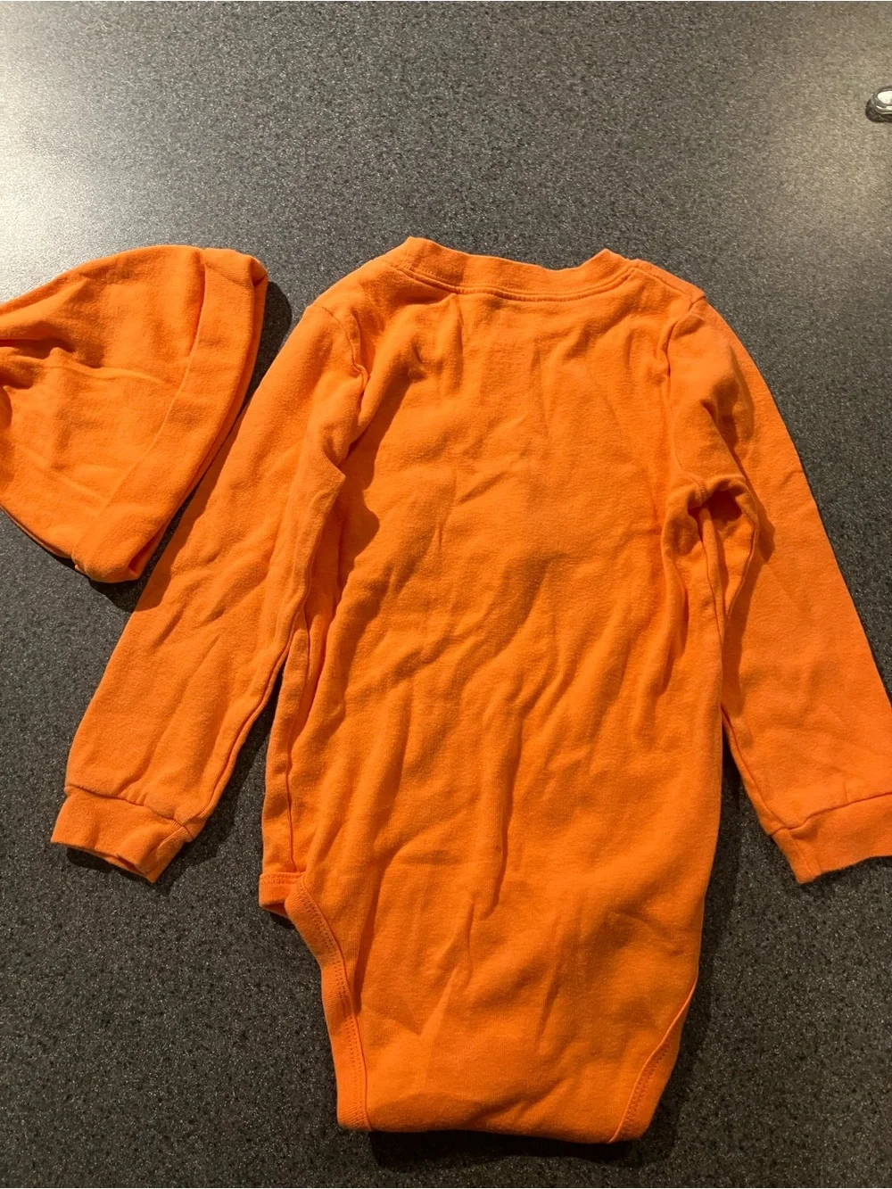 Carter's Orange Pumpkin Jack-O'-Lantern Long-Sleeve Bodysuit with Hat